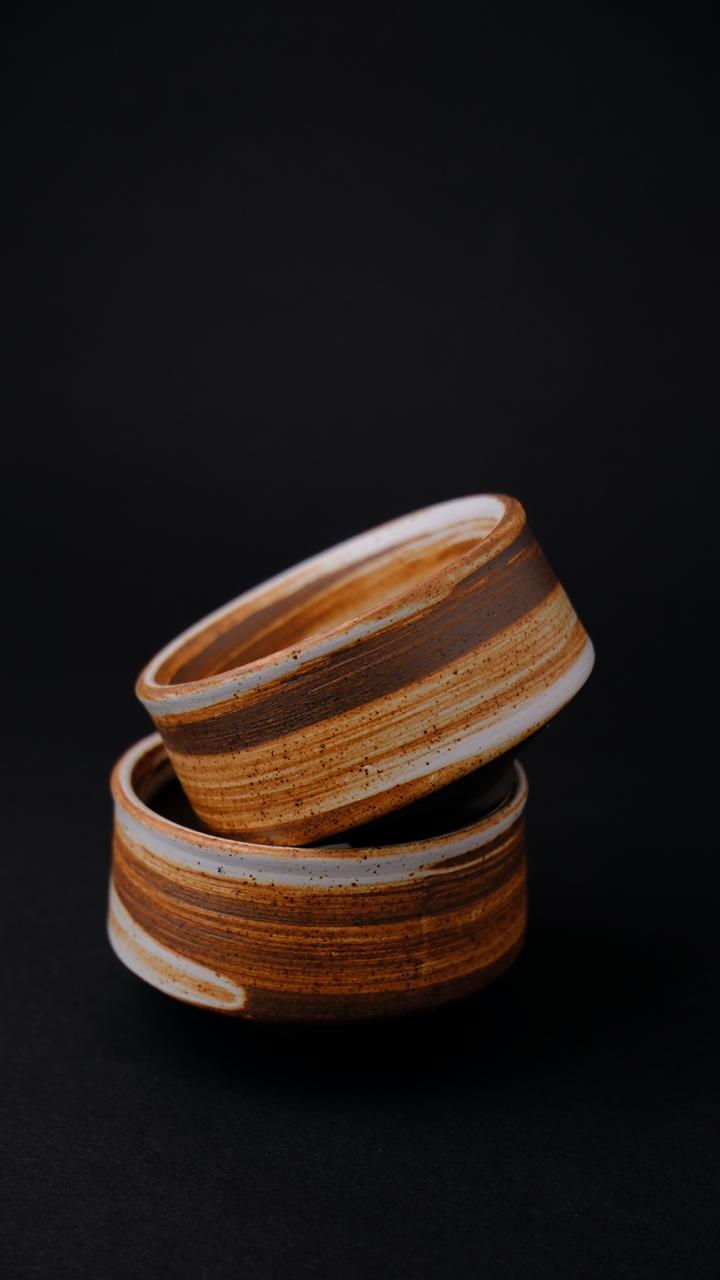Tea bowl 80ml [Sandy Waves]