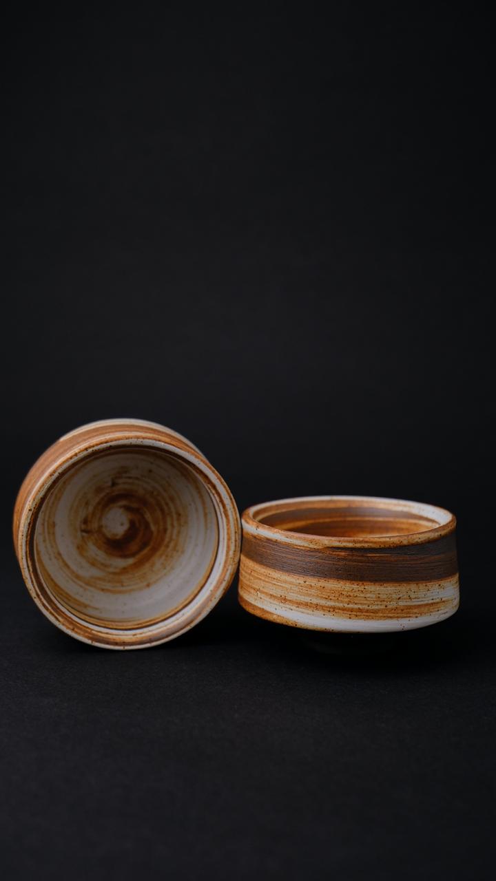 Tea bowl 80ml [Sandy Waves]