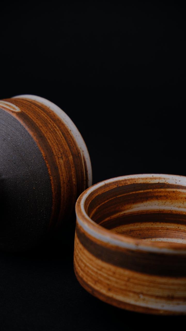 Tea bowl 80ml [Sandy Waves]