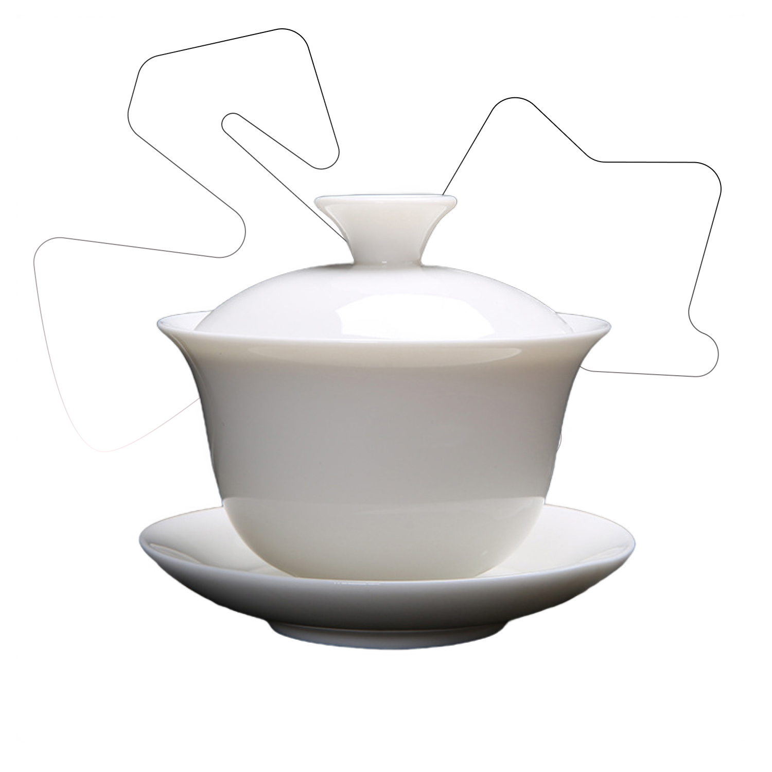 DEHUA PORCELAIN GAIWAN 110ML